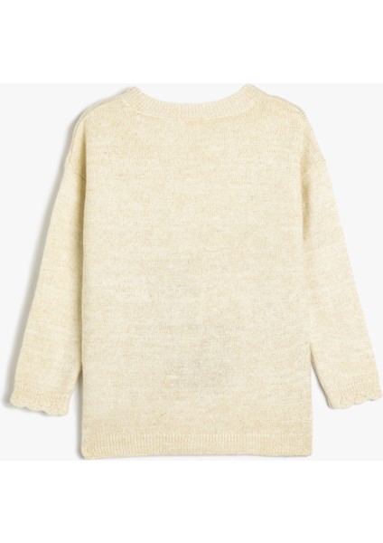 Oversize Triko Kazak Geyik Işlemeli Uzun Kollu Pullu Payetli fiyatları