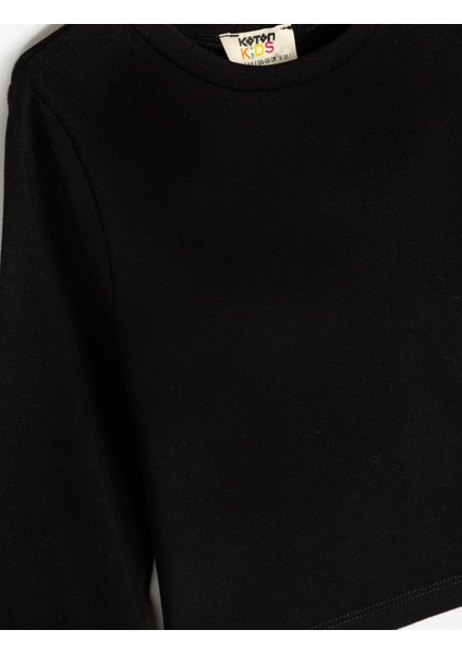 Uzun Kollu Tişört Slim Fit Basic Bisiklet Yaka Pamuklu modelleri