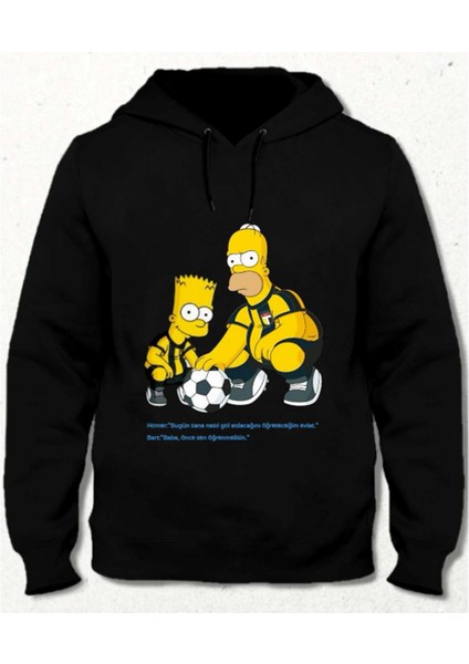 Baba-Oğul Futbol Kapüşonlu Sweatshirt Gri