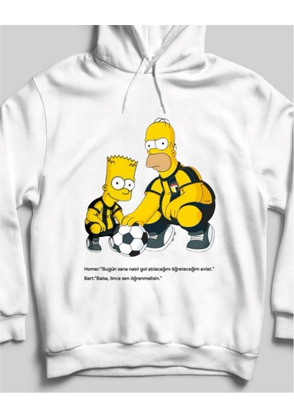 Baba-Oğul Futbol Kapüşonlu Sweatshirt Gri