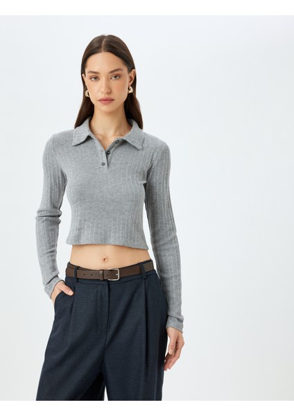 Uzun Kollu Düğmeli Slim Fit Polo Yaka Tişört fiyatları