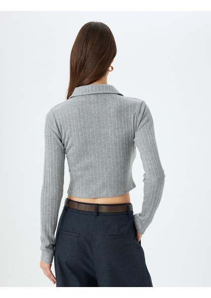 Uzun Kollu Düğmeli Slim Fit Polo Yaka Tişört fırsatları