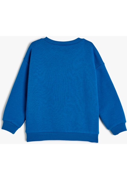 Yılbaşı Sweatshirt Temalı Uzun Kollu Bisiklet Yaka Baskı Detaylı Şardonlu fiyatları