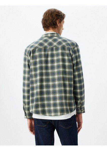 Uzun Kollu Cepli Pamuk Karışımlı Oduncu Gömleği fırsatları