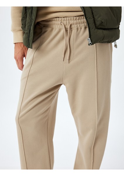 Eşofman Altı Beli Bağcıklı Cepli Dikiş Detaylı Pamuklu indirimleri