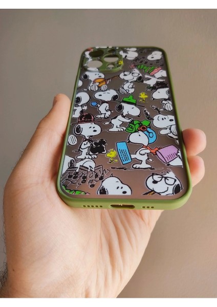 iPhone 12 Pro Uyumlu Kamera Korumalı Karışık Snoopy Tasarım Tuşları Renkli Kamera Korumalı Hux Kılıf fırsatları