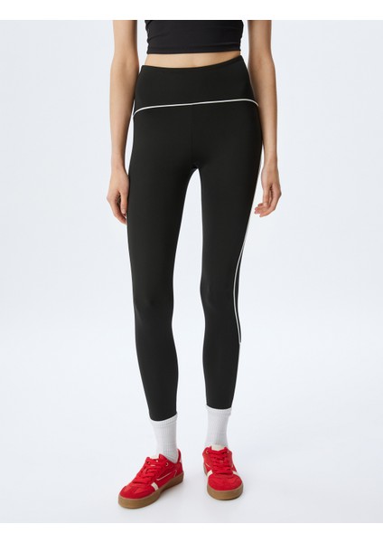 Yüksek Bel Biyeli Slim Fit Spor Tayt Interlok modelleri