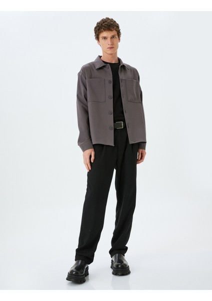 Cep Detaylı Düğmeli Uzun Kollu Gömlek Ceket fiyatları