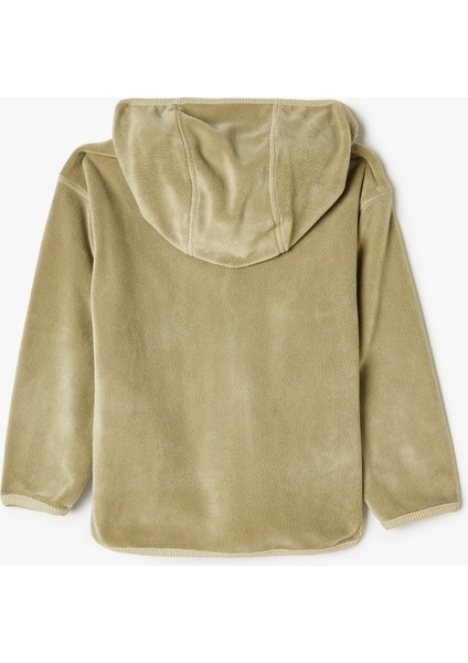 Polar Sweatshirt Dik Yaka Yarım Fermuarlı Uzun Kollu