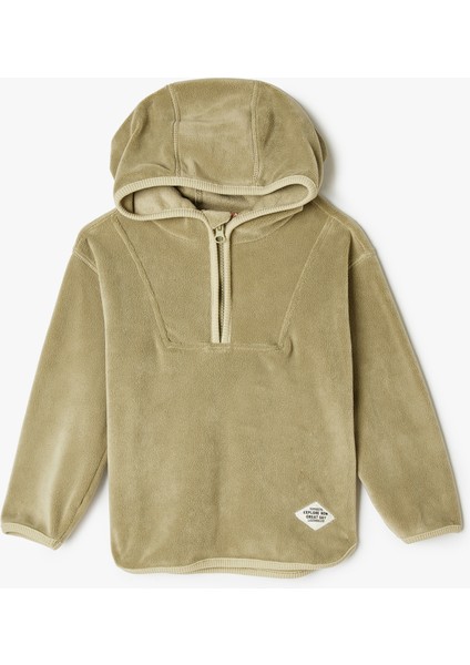 Polar Sweatshirt Dik Yaka Yarım Fermuarlı Uzun Kollu fiyatları