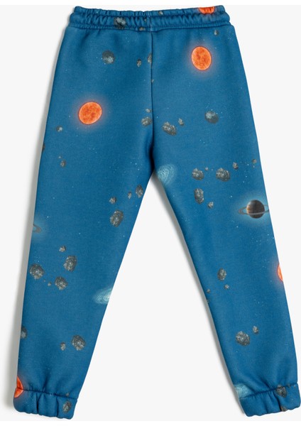 Jogger Eşofman Altı Uzay Baskılı Beli Bağlamalı Şardonlu fiyatları