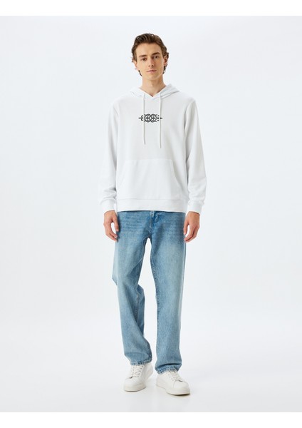 Kapşonlu Pamuklu Baskılı Sweatshirt fiyatları