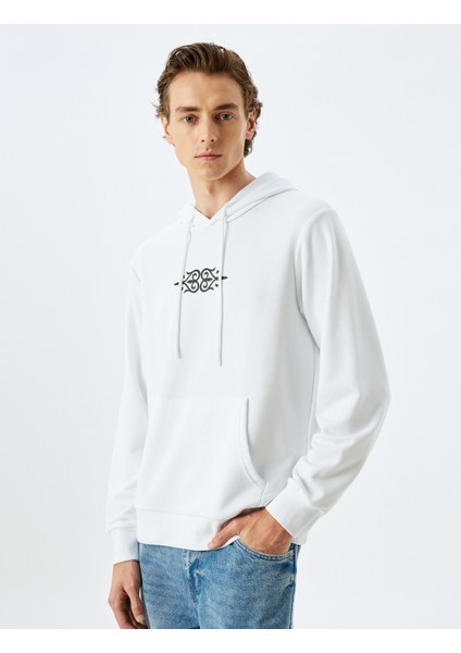 Kapşonlu Pamuklu Baskılı Sweatshirt modelleri