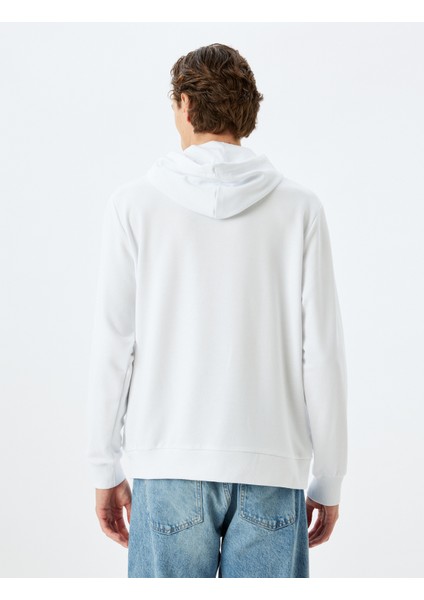 Kapşonlu Pamuklu Baskılı Sweatshirt fırsatları