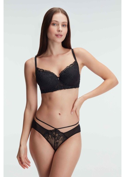 4837 Kadın Desteksiz Sütyen ve Slip Takım