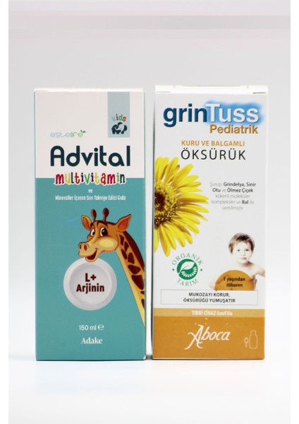 Advital Multivitamin Grintuss Kuru ve Balgamlı Ösrk Şurup modelleri