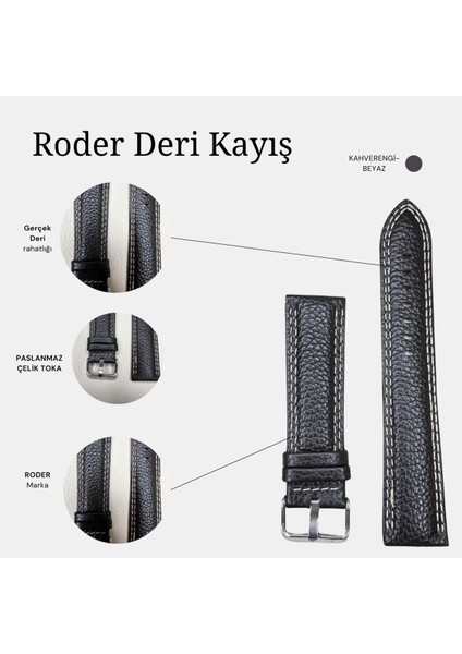R4131W Roder Deri Kayış - Db-W - 22MM fiyatları