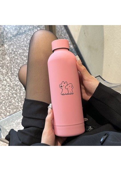 Hat Köpek Karikatür Paslanmaz Çelik Termos Bardak Taşınabilir Büyük Kapasiteli Kırmızı Şarap Şişesi Özellikleri Kullanışlı Termos Bardak (Yurt Dışından)