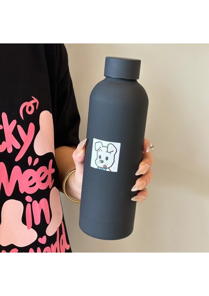 Doğrudan Içme Bardağı, Basit Düz Renk Taşınabilir Paslanmaz Çelik Termos Bardak, Kadınlar Için Öğrenci Yüksek Görünümlü Su Bardağı (Yurt Dışından)