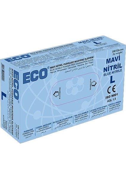 Mavi Nitril Pudrasız Çok Amaçlı Mavi 1 Koli (20 Paket 20 Paket X100 Adet )