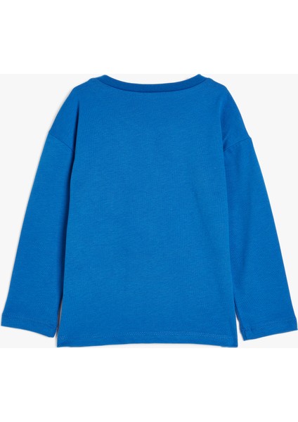 Yılbaşı Temalı Snoopy Baskılı Lisanslı Sweatshirt Uzun Kollu Bisiklet Yaka Pamuklu