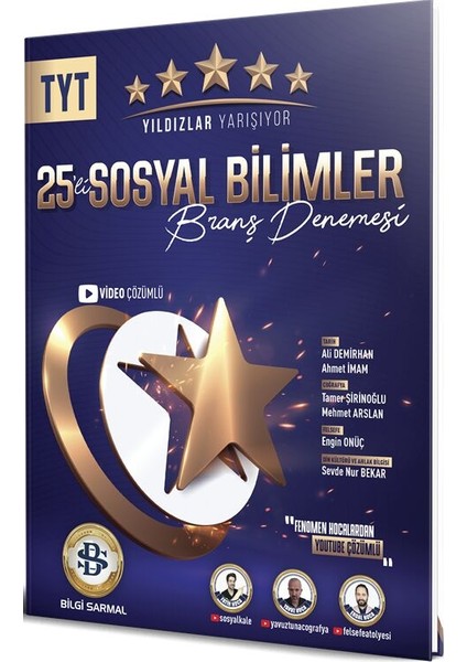 Bilgi Sarmal TYT Sosyal Bilimler Yıldızlar Yarışıyor 25 Li Branş Denemesi