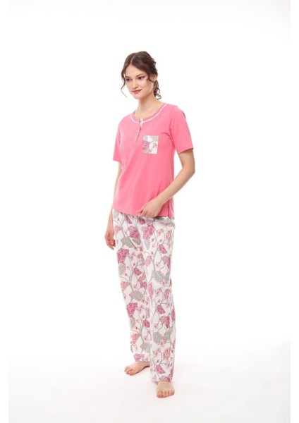 1439 Kadın Kısa Kollu Pijama Takım