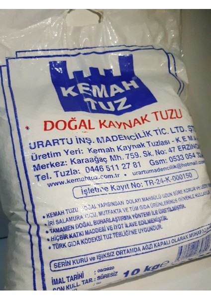 Erzincan Kemah Doğal Kaynak Tuzu 10 kg