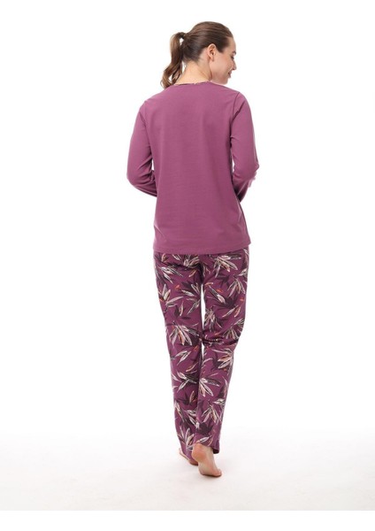 1561 Kadın Uzun Kollu Pijama Takım