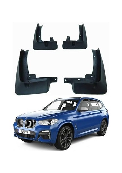 Bmw X3 M G01 2018-2021 Için Çamurluk Koruyucuları 4 Parça Ön Arka Paçalık