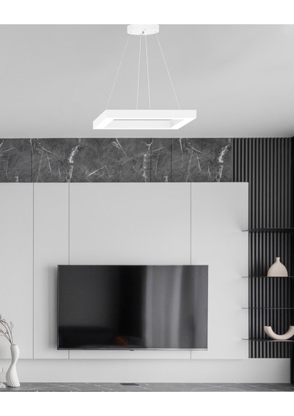 Quattro (Beyaz Kasa, Sarı Işık) Ledli Modern Sarkıt LED Avize fiyatları