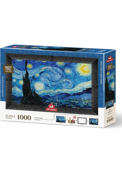 Yıldızlı Gece 1000 Parça Çerçeveli Puzzle
