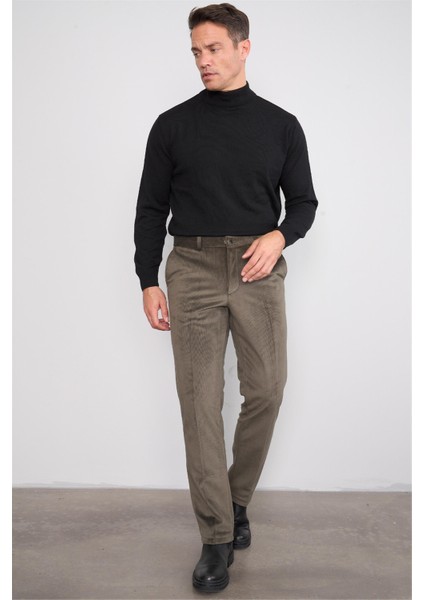 C.k 9247 Mentality Erkek Kadife Yan Cep Pantolon Haki No:7