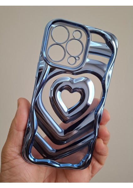 iPhone 14 Pro Max Kalpli 3D Metalik Görünümlü Kamera Korumalı Lüks Kılıf