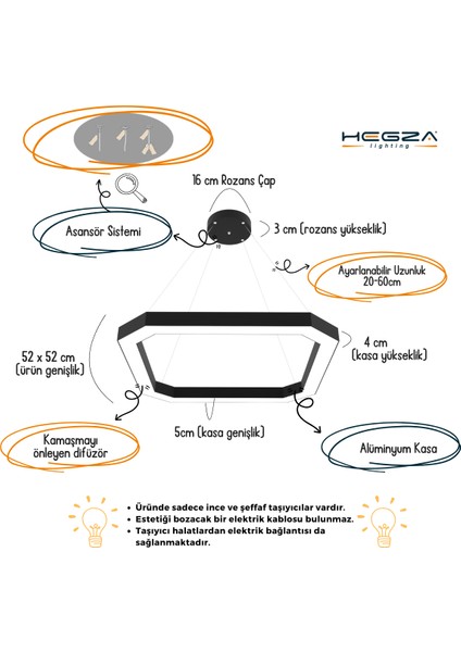 Bagel (Beyaz Kasa, Beyaz Işık) Ledli Modern Sarkıt LED Avize modelleri