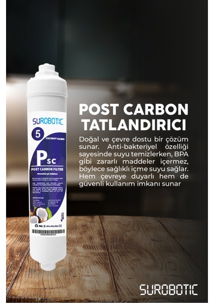 Kapalı Kasa Su Arıtma Cihazı İki Tarafı Çubuklu 4'lü Filtre Seti
