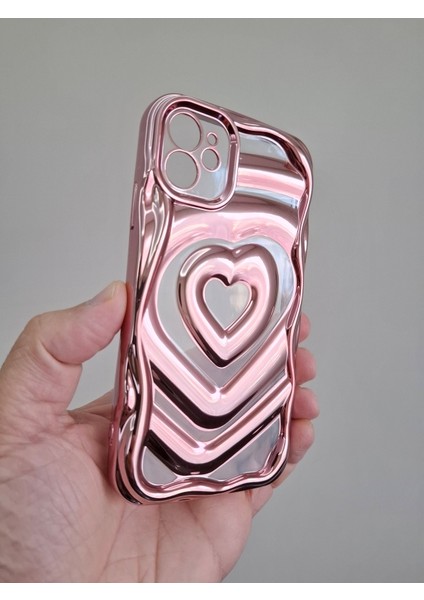 iPhone 11 Kalpli 3 Boyutlu Metalik Görünümlü Kamera Korumalı Lüks Kılıf modelleri