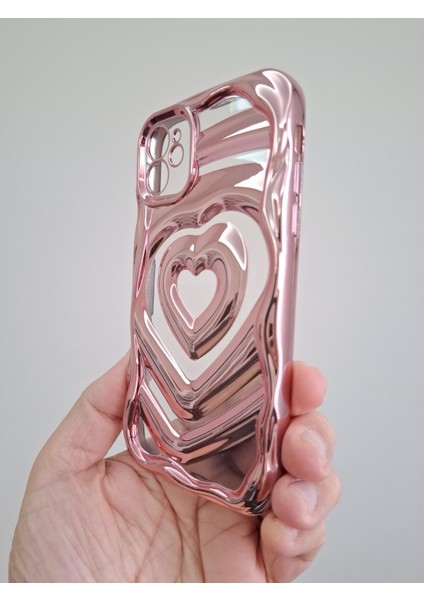 iPhone 11 Kalpli 3 Boyutlu Metalik Görünümlü Kamera Korumalı Lüks Kılıf fırsatları