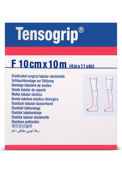 Tensogrip Tubular Bandaj Bsn Boru Bandaj 10CM x 10M Beyaz F Beden