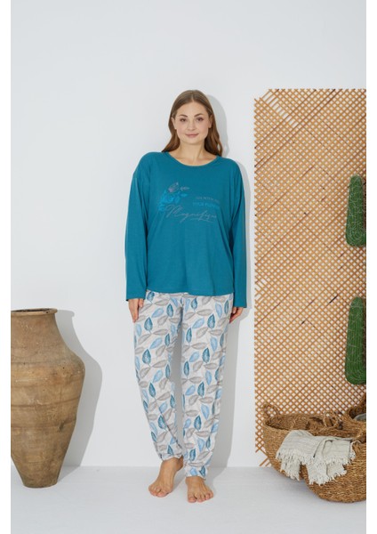 24077 Kadın Uzun Kollu Pijama Takımı
