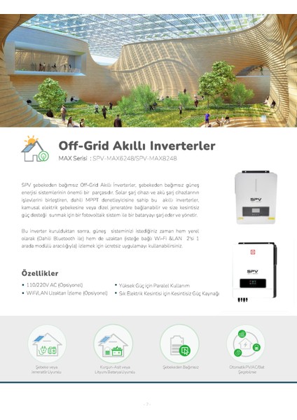 6200 Watt (6.2kw) 48V Mppt Off Grid Akıllı Inverter fırsatları