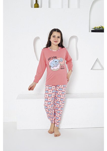 24460 Kız Çocuk Uzun Kollu Pijama Takım