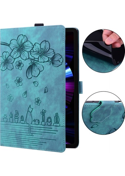 Oneplus Pad / Pad Pro 12.1 Için Kedi Deri Kılıf (Yurt Dışından)