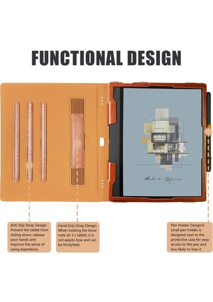 Boox Note Air 3 C / Air 2 / Air 2 Plus Mürekkep Tableti Için Kılıf (Yurt Dışından) indirimleri