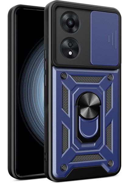 Oppo A60 Kılıf Kamera Korumalı Yüzüklü Standlı Armor Pars Kapak
