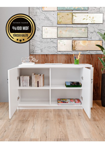 Rafineri Çalışma Masası Dolaplı Açılır Katlanır Masa Mdf
