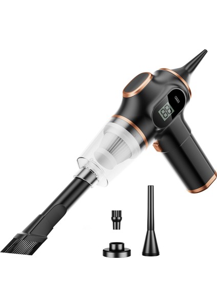 Kablosuz Araba Elektrikli Süpürge Taşınabilir Robotlu Süpürge El Araba Ev Temizlik Cihazı Siyah A (Yurt Dışından)