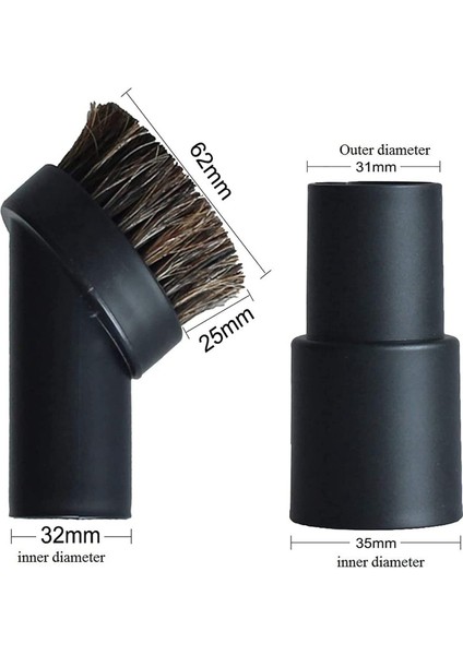 Çoğu Vakum Aparatı Için 4 Adet Yedek Kit 1,25 Inç Saç Toz Alma Yuvarlak Fırça 1-3/8 Inç Ila 1-1/4 Inç Adaptör (Yurt Dışından) modelleri