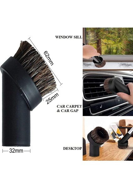 Çoğu Vakum Aparatı Için 4 Adet Yedek Kit 1,25 Inç Saç Toz Alma Yuvarlak Fırça 1-3/8 Inç Ila 1-1/4 Inç Adaptör (Yurt Dışından) fırsatları