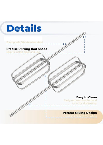 4'lü El Mikseri Çırpıcı Paketi, El Mikseri Için 62692 62695V 64699 62682RZ, El Mikseri Bıçak Aparatı (Yurt Dışından) fırsatları